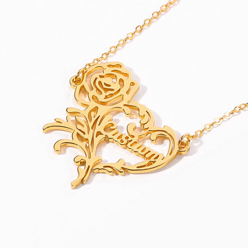 Aurellia Custom Rose Heart Necklace