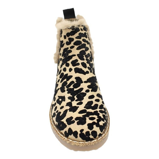 Leisure Warm Leopard Print Suede Boots