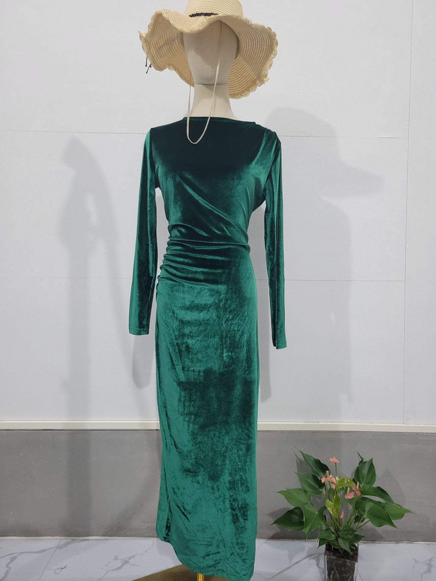 Velvet Slim Fit Dress