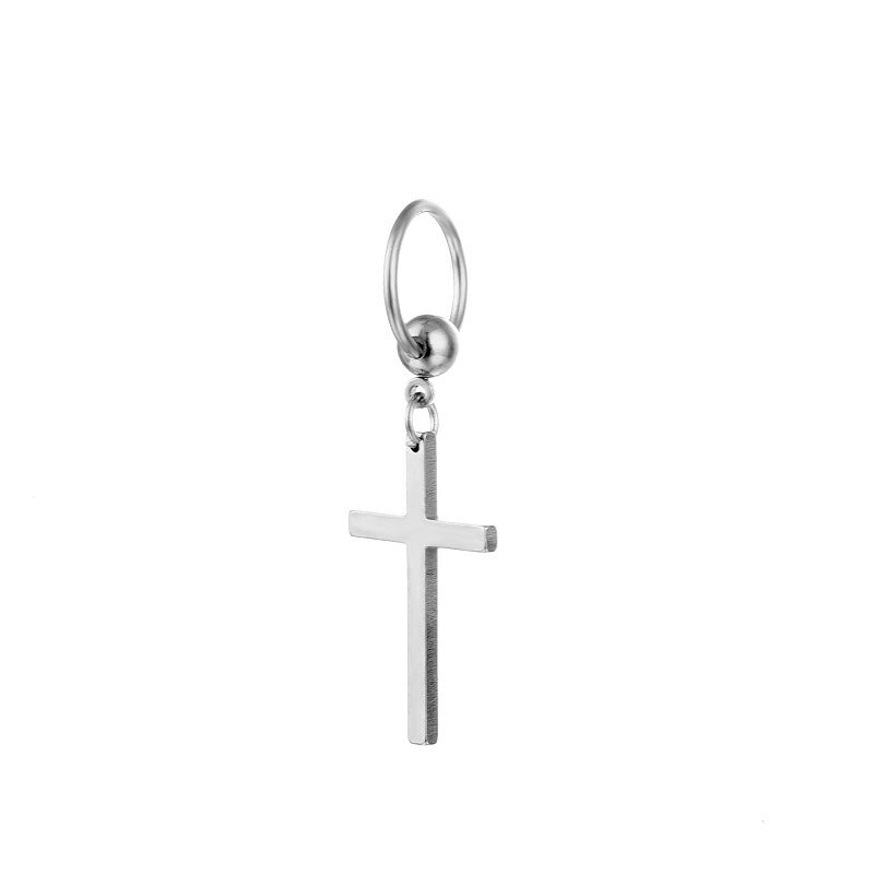 Titanium Steel Cross Nose Ring