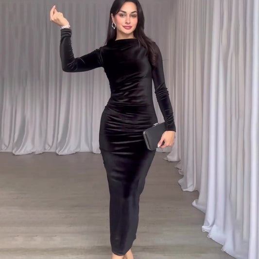 Velvet Slim Fit Dress