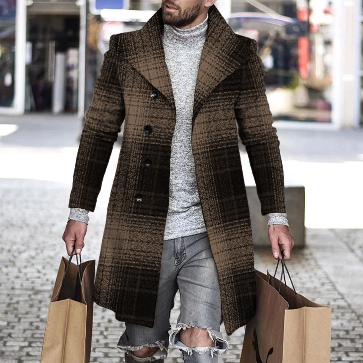 Mens Woolen Lapel Jacket