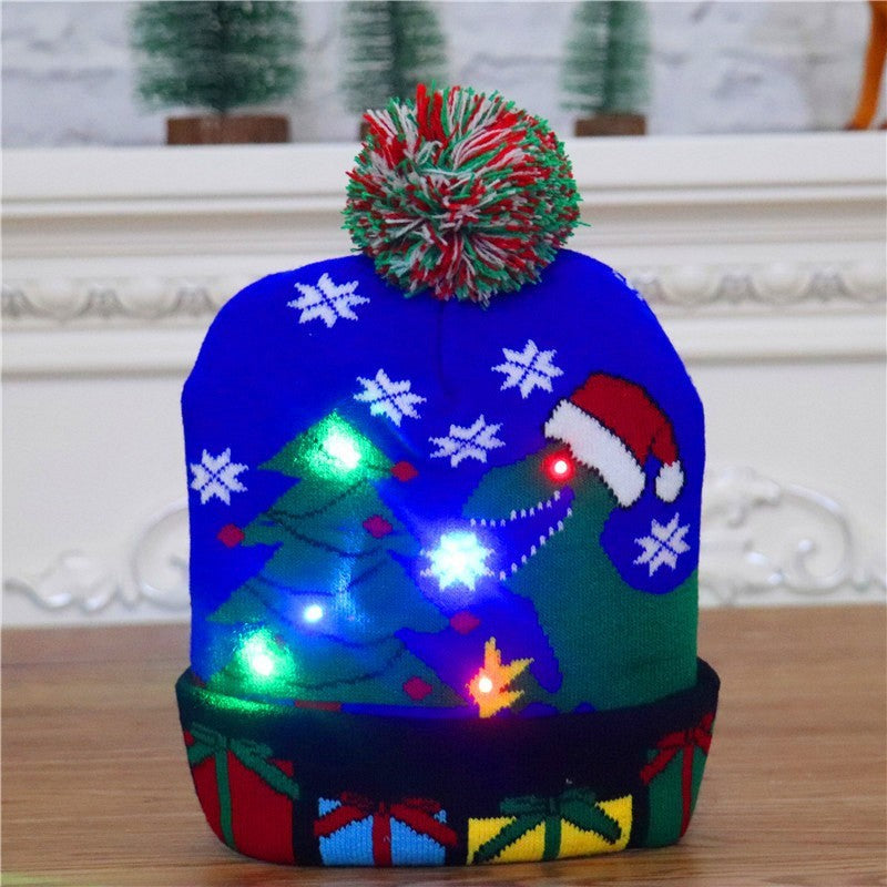 LED Light Christmas Knitted Beanie