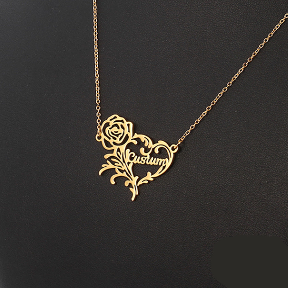 Aurellia Custom Rose Heart Necklace