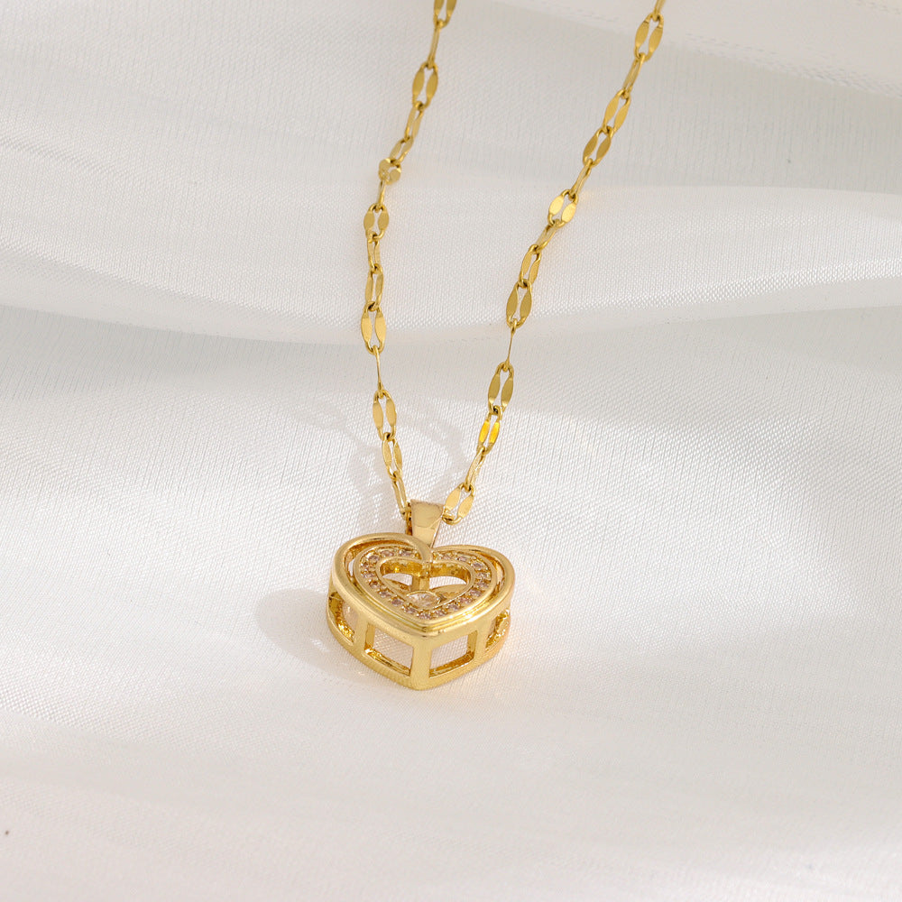Love Necklace With Rhinestones