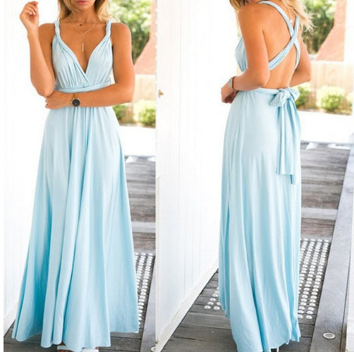 Long Backless Party Dress - Summer Edition