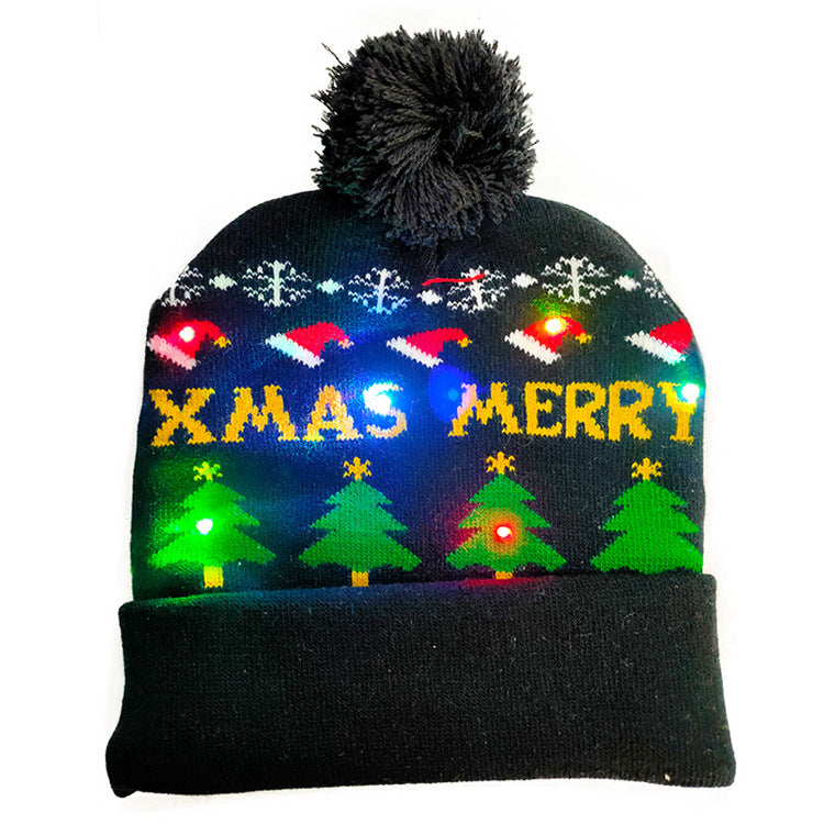 LED Light Christmas Knitted Beanie