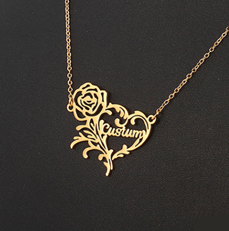 Aurellia Custom Rose Heart Necklace