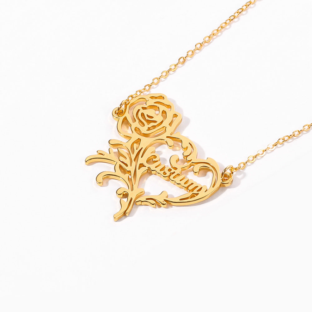 Aurellia Custom Rose Heart Necklace