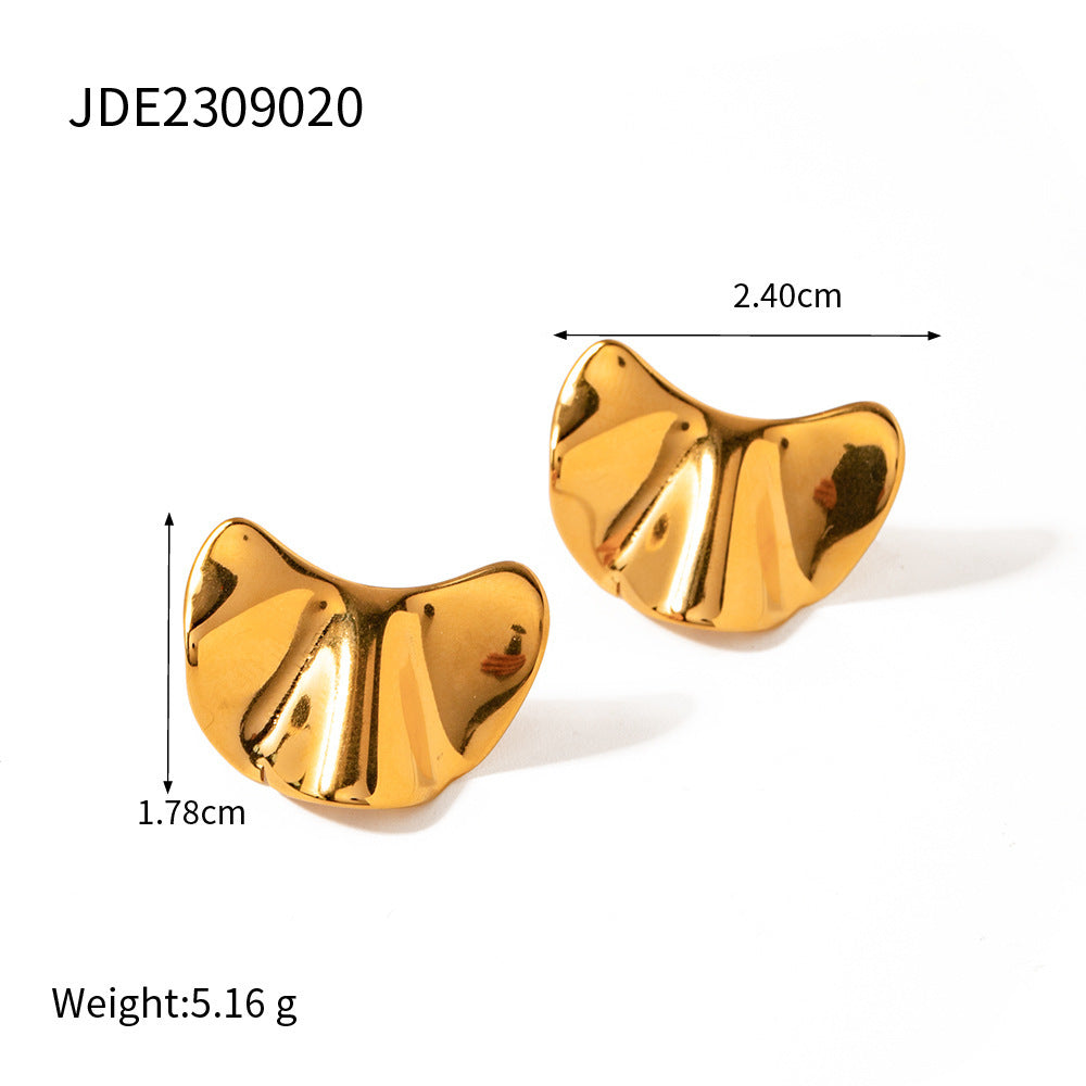Viora Titanium Gold Earrings
