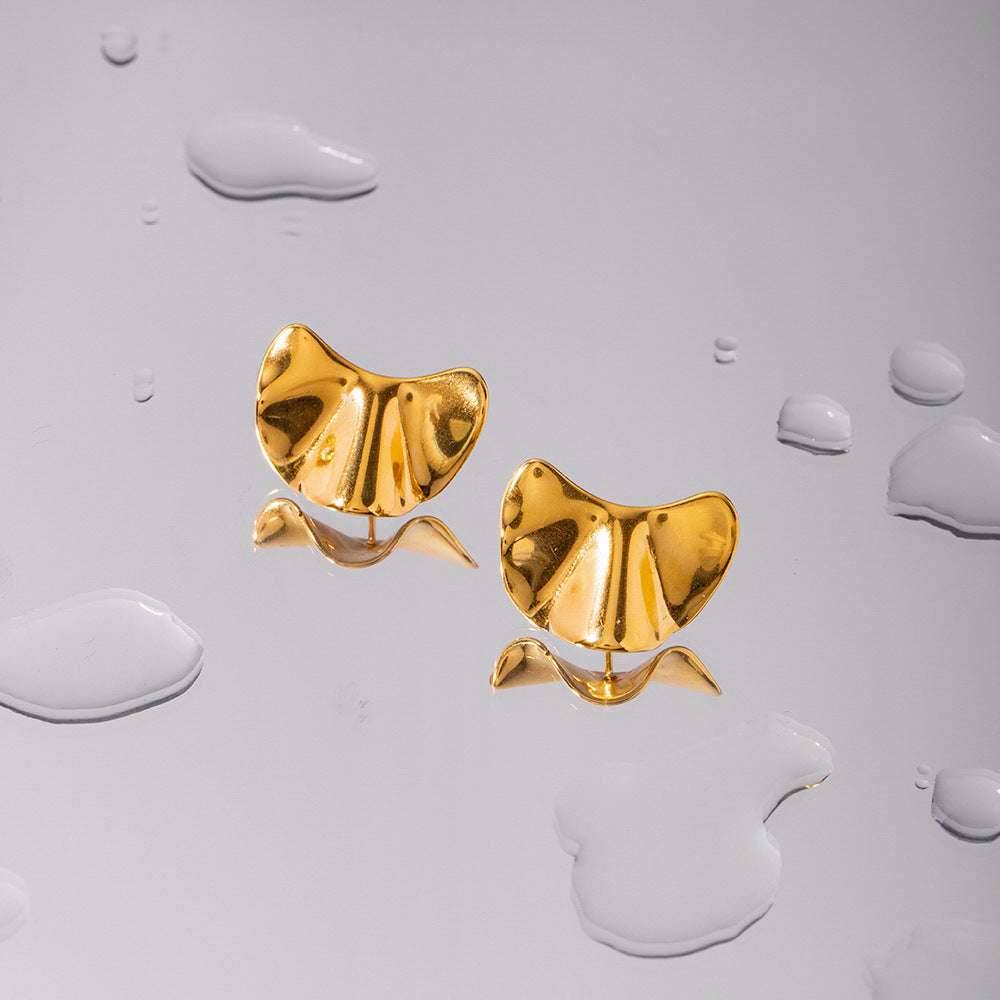 Viora Titanium Gold Earrings