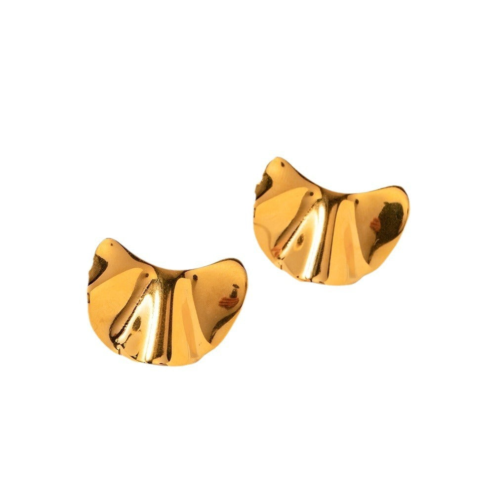 Viora Titanium Gold Earrings