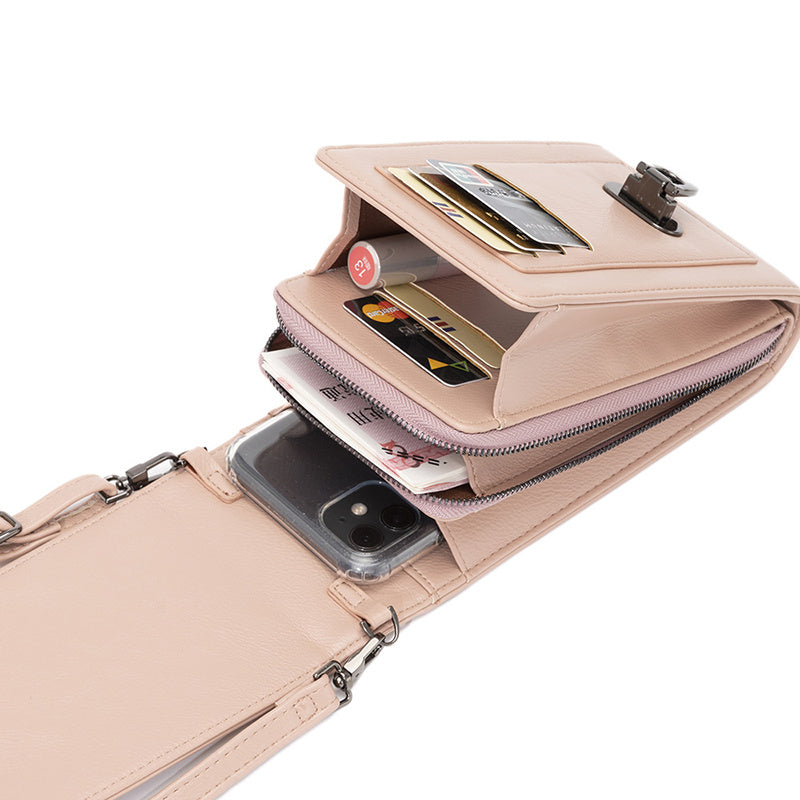 Rivetta – Solid Color Rivet Shoulder & Crossbody Bag for Women