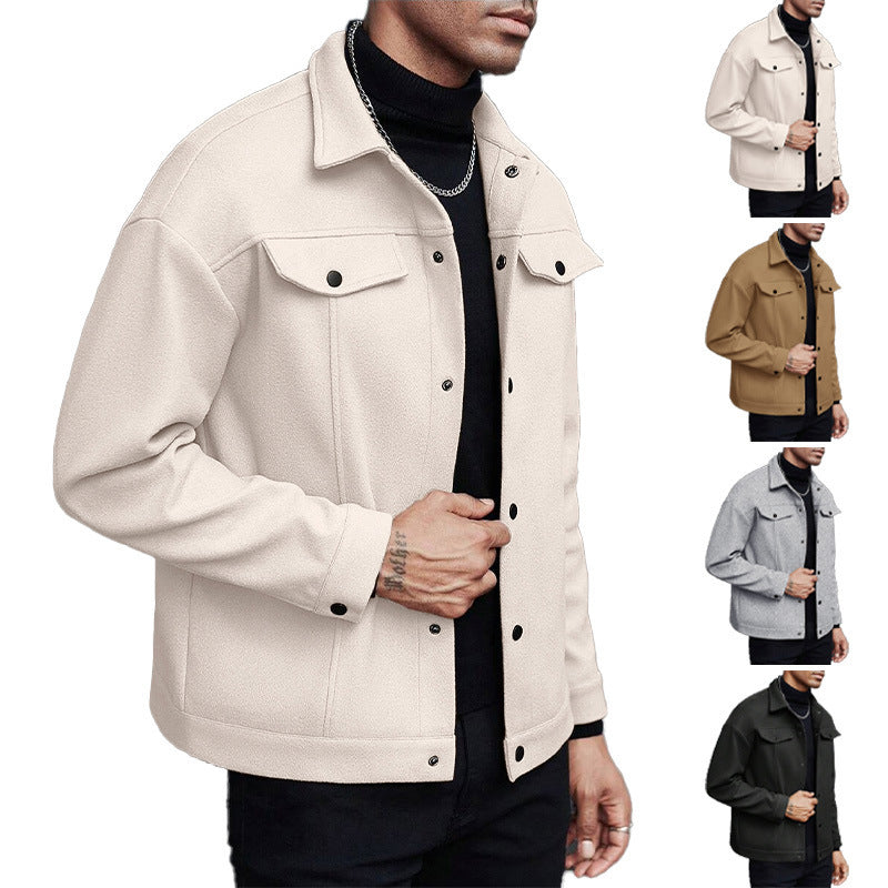 Lapel Woolen Casual Jacket