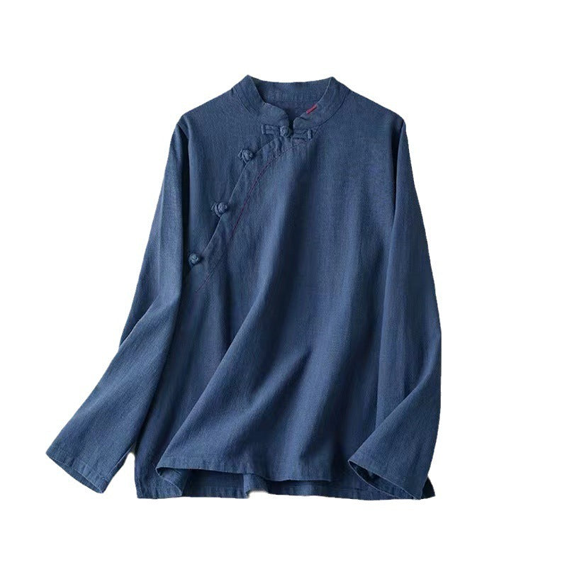 Slanting Chinese Knot Button Shirt