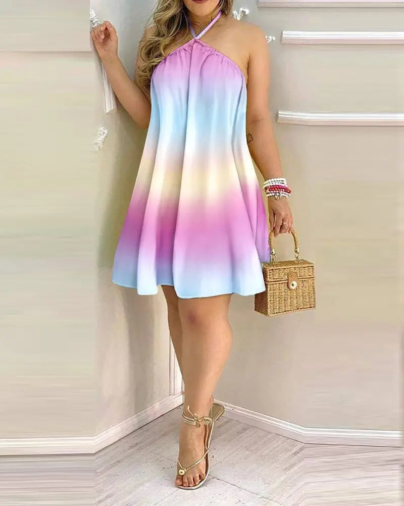 Summer Off-Shoulder Hanging Sleeveless Dress