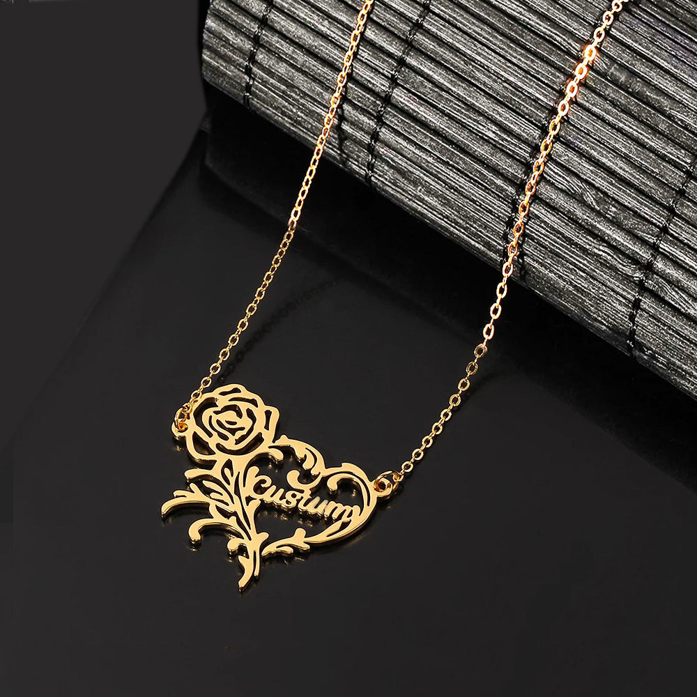 Aurellia Custom Rose Heart Necklace