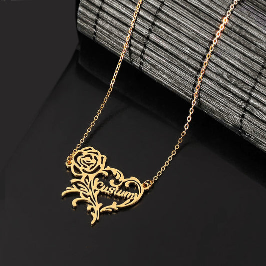 Aurellia Custom Rose Heart Necklace