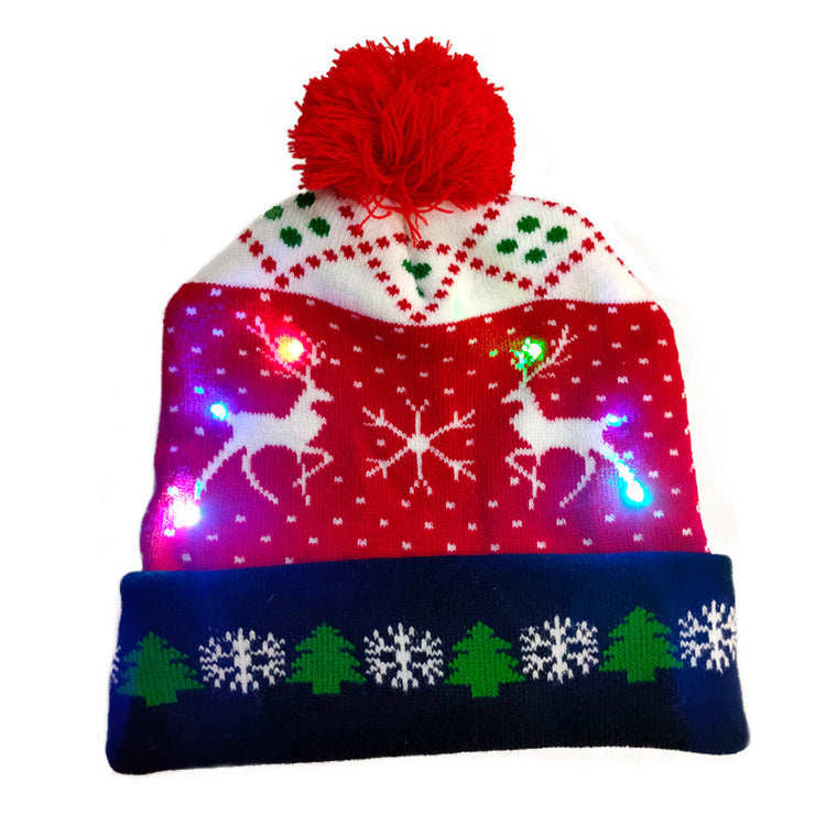 LED Light Christmas Knitted Beanie