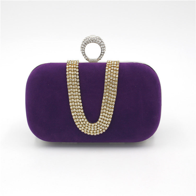 Diamond Velvet Evening Bag