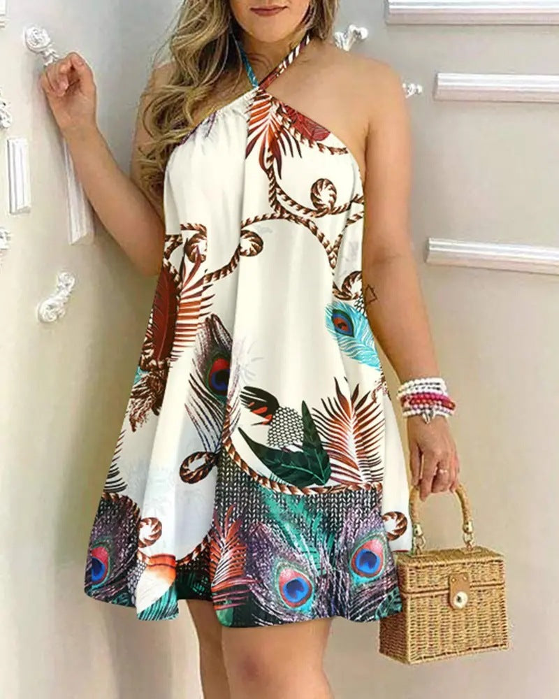 Summer Off-Shoulder Hanging Sleeveless Dress
