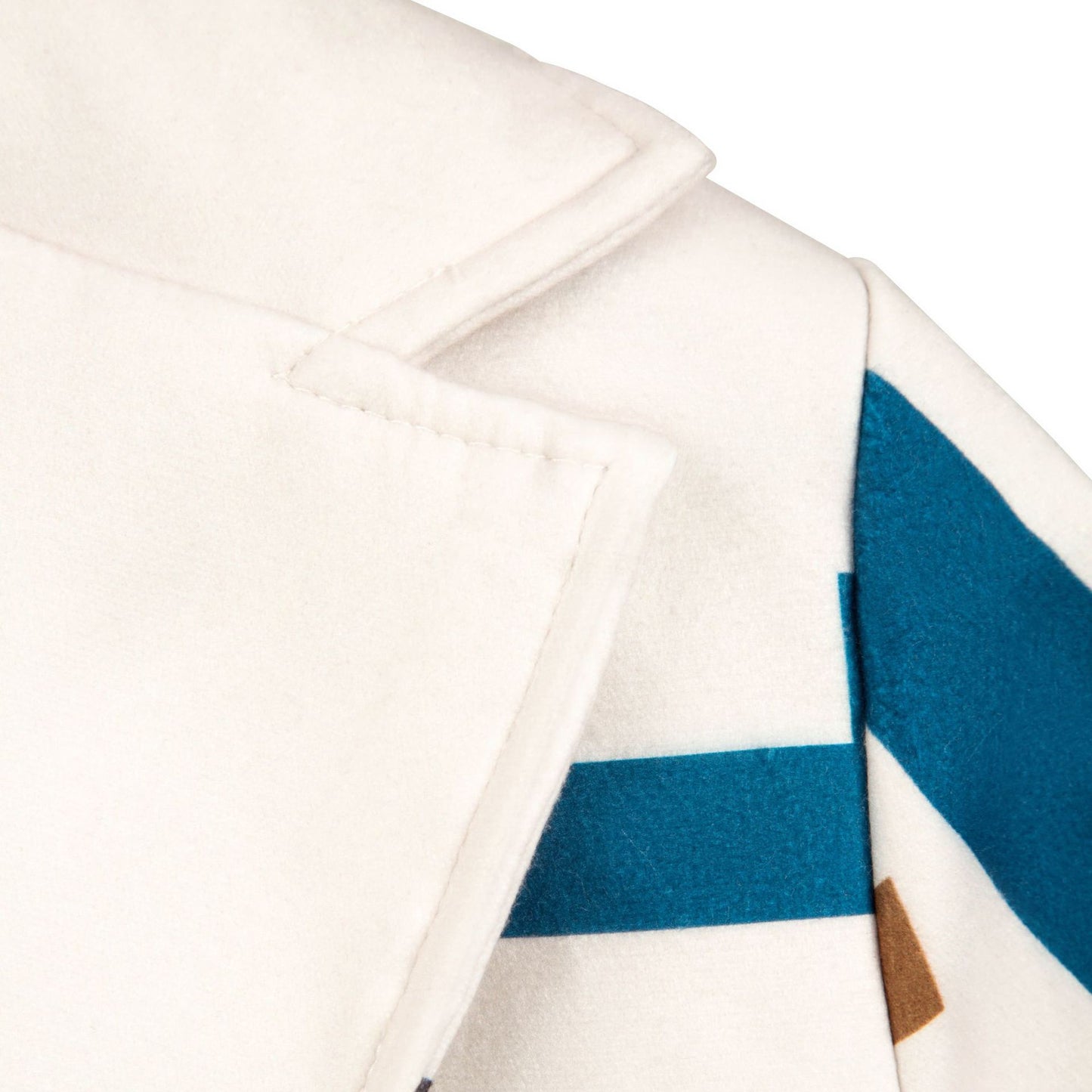 Long-sleeved Lapel Plaid Woolen Coat