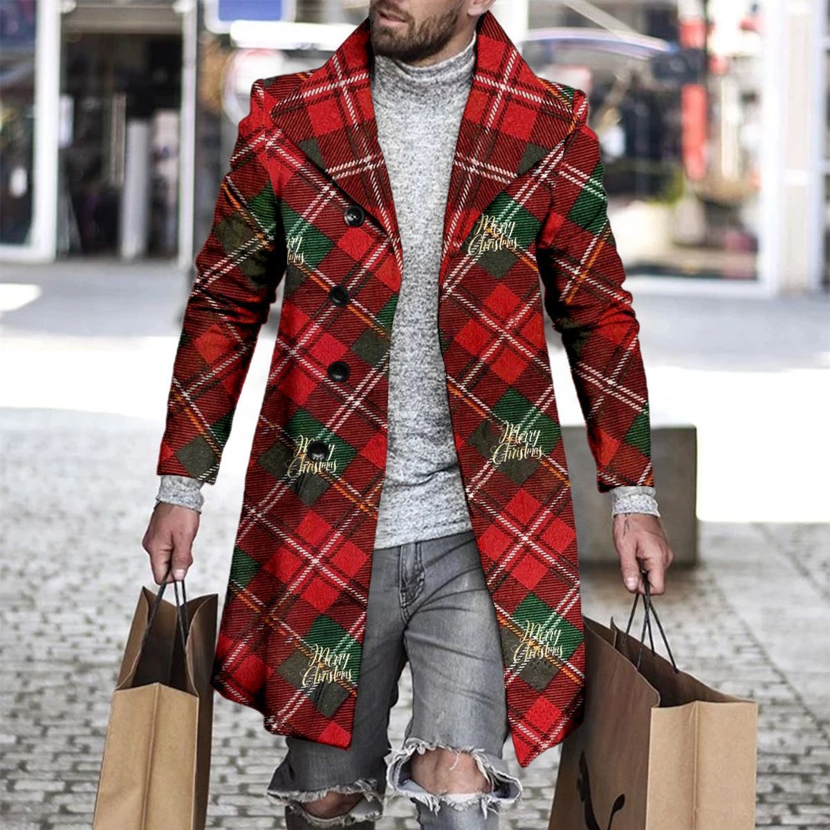 Mens Woolen Lapel Jacket
