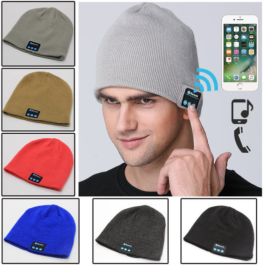 Outdoor Bluetooth Wireless Music Headset Knitted Hat