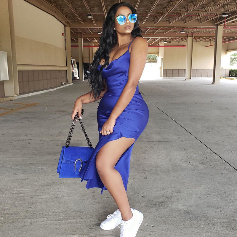 Satin Silk Ladies Mini Dress