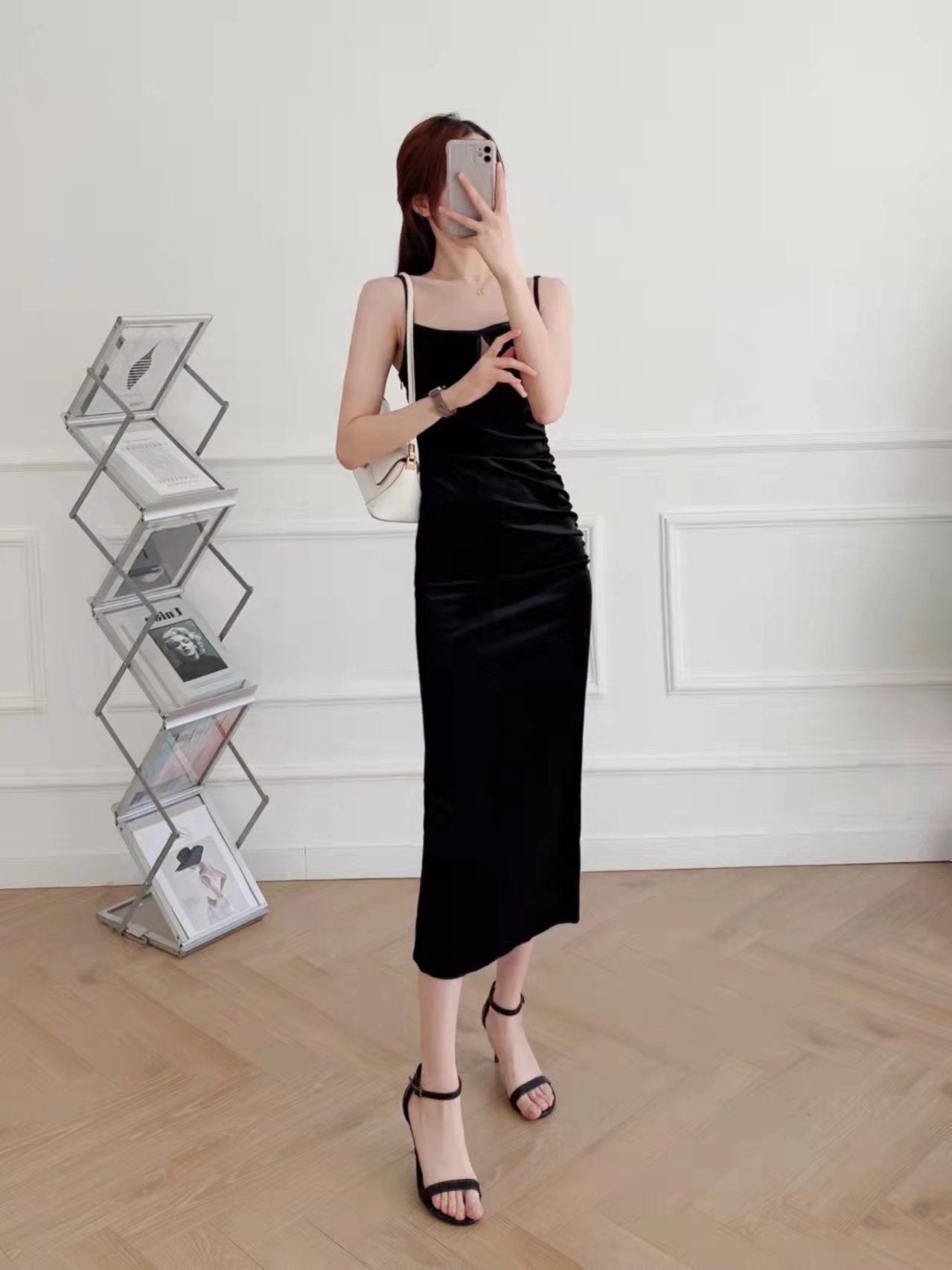 Retro Velvet Pleated Dress