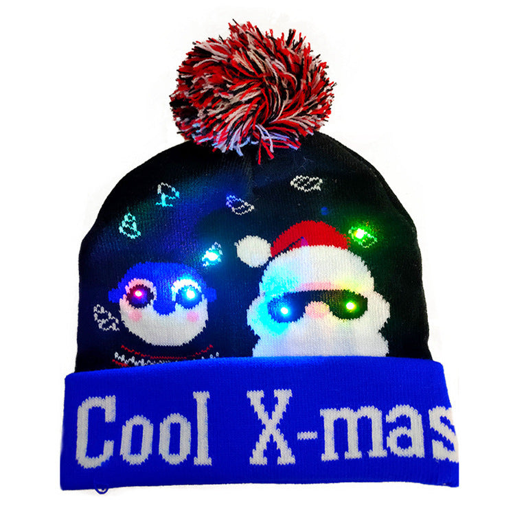 LED Light Christmas Knitted Beanie
