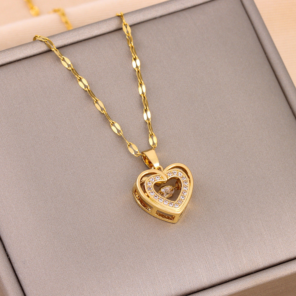 Love Necklace With Rhinestones