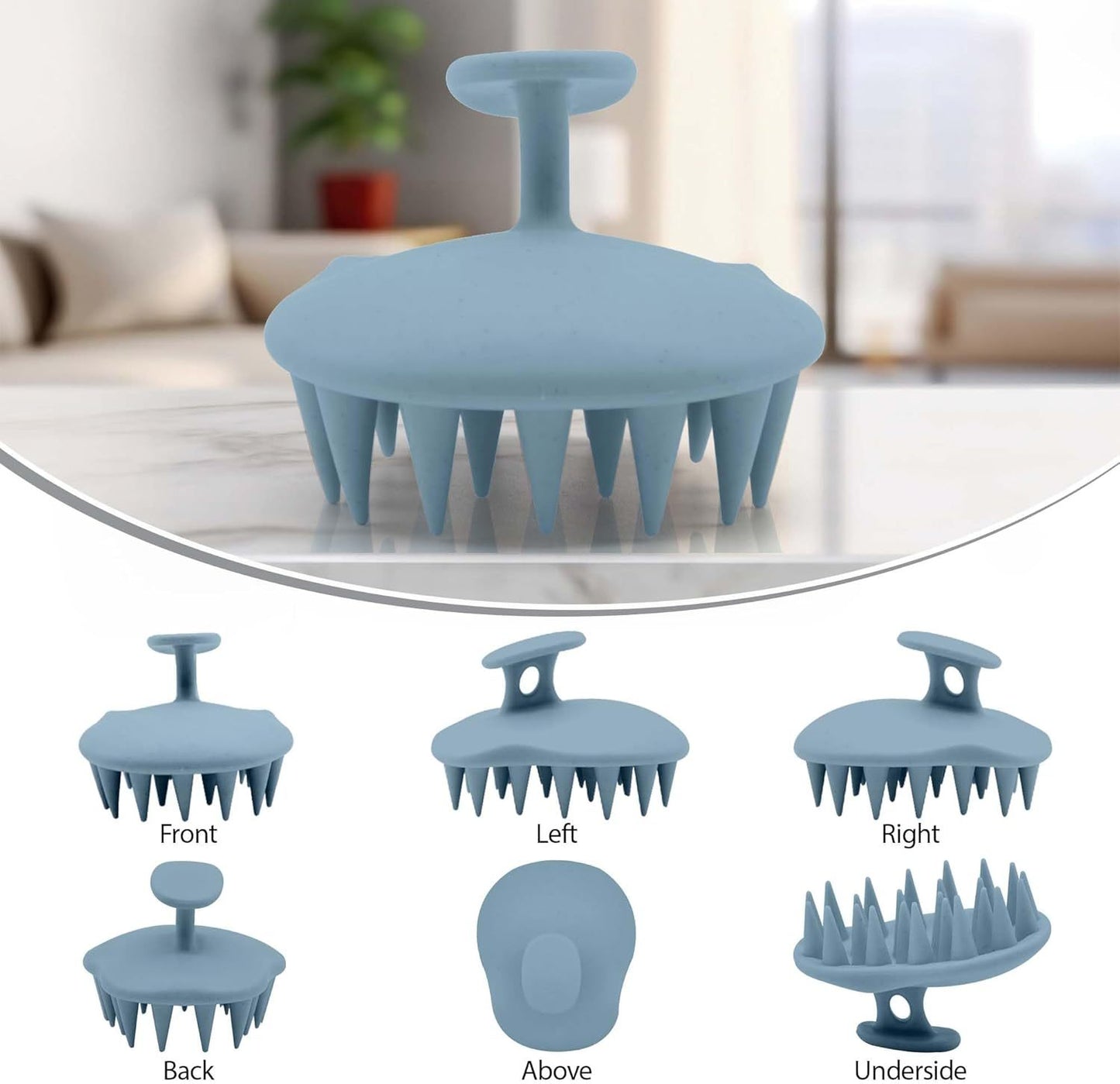 Scalp Shampoo Brush - Silicon Scalp Scrubber And Exfoliator