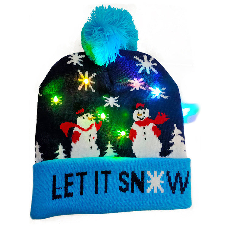 LED Light Christmas Knitted Beanie