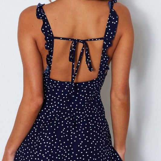 Polka-dot Strappy Summer Sundress